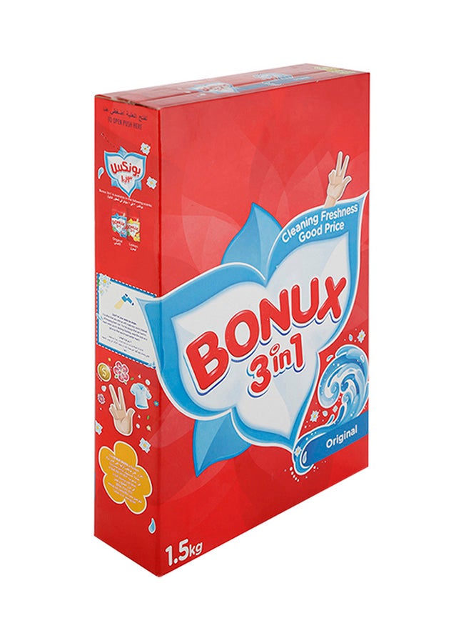 BONUX - 3-In-1 Original Washing Powder 1.5kg - Image 1