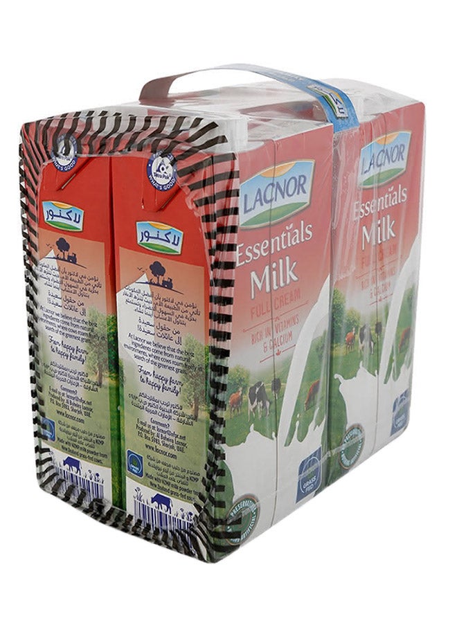 Lacnor - Long Life Milk Full Cream Plain 1Liters Pack of 4 - Image 1