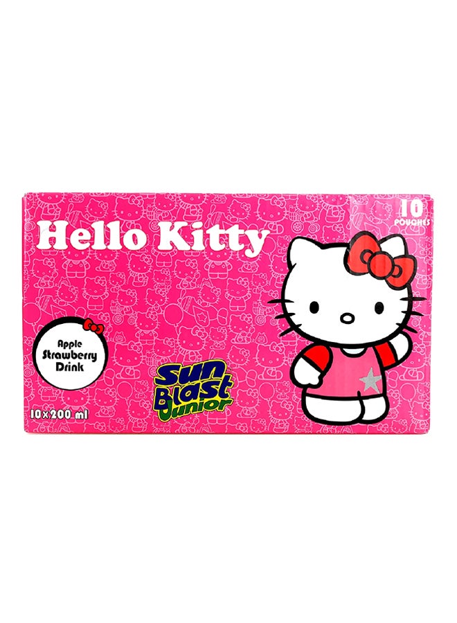 Junior Hello Kitty Apple And Strawberry Juice 200ml pack_of_10