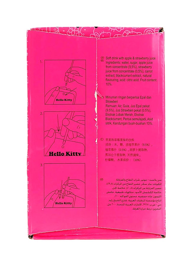 Junior Hello Kitty Apple And Strawberry Juice 200ml pack_of_10