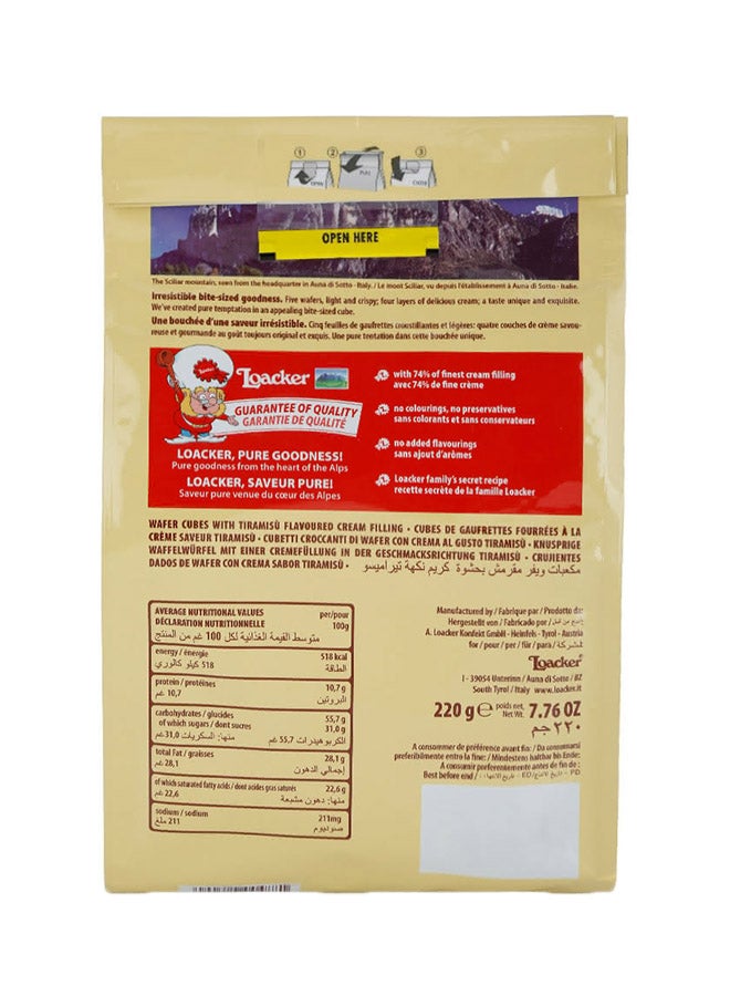 Loacker Tiramisu Wafer Cookies 220grams - Image 2