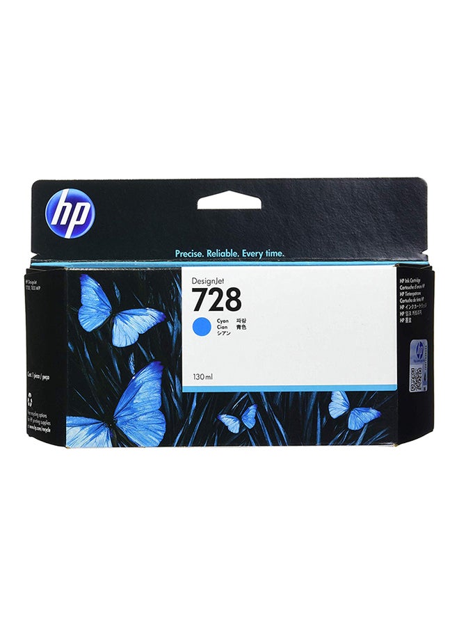 HP 728 130ML F9J67A Ink For Printers Cyan 