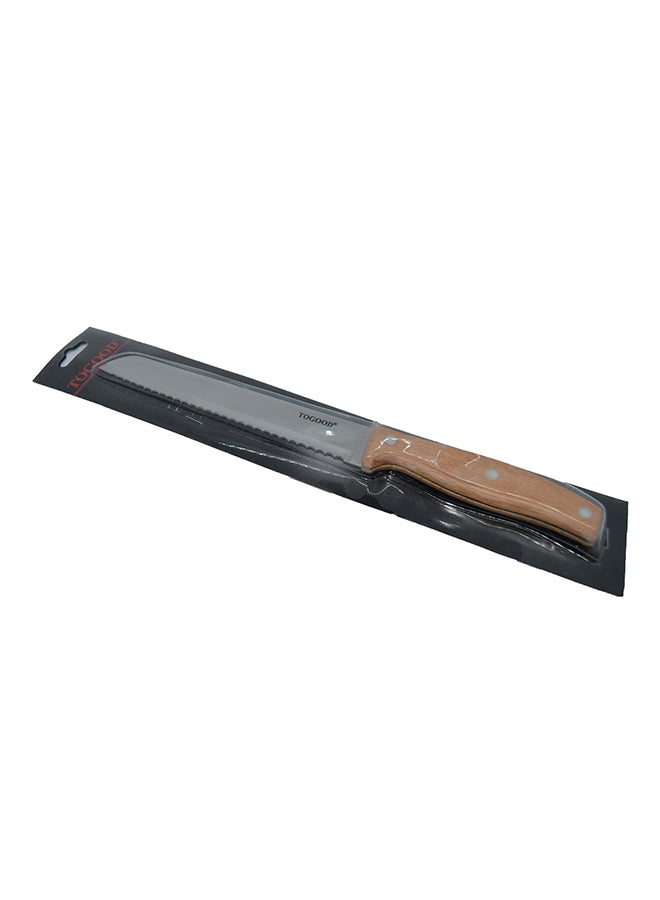 Generic - Bread Knife Silver/Brown - Image 1
