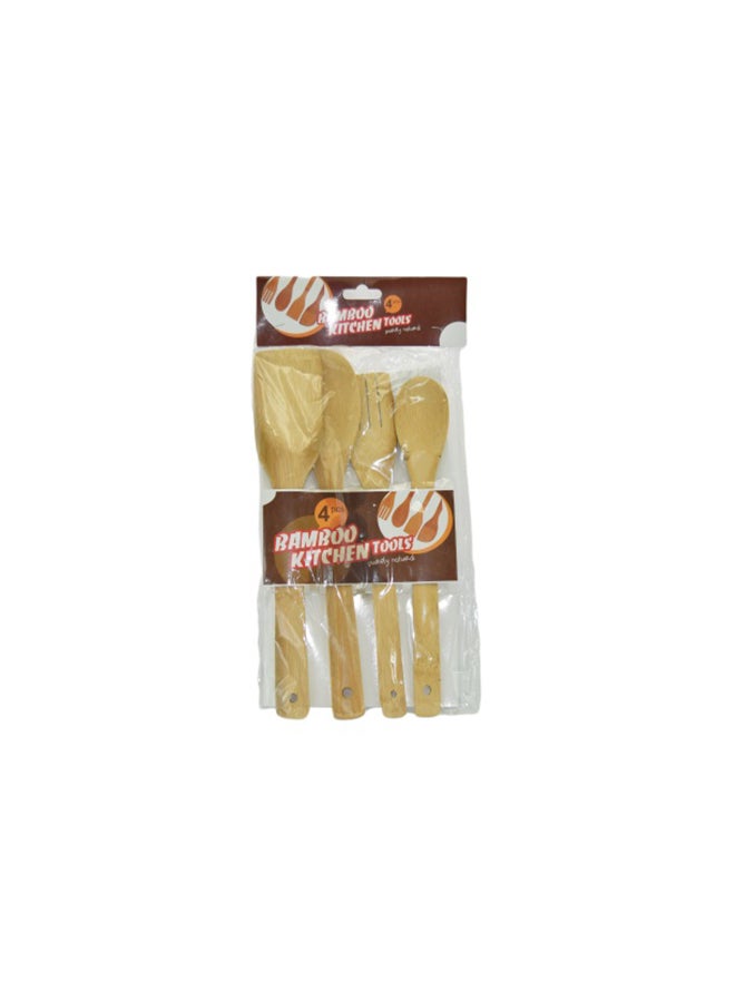 4-Piece Kitchen Tool Set Natural 36x16x2cm - Image 2