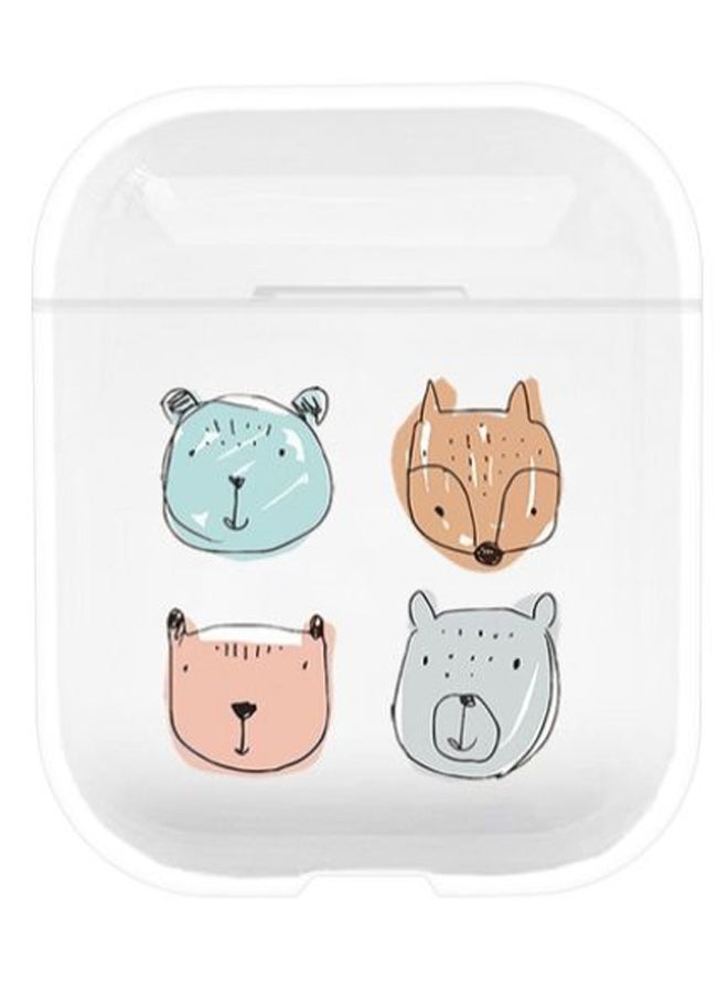 Cute Cartoon Pattern Protective Case Cover For Apple AirPods 2 2019 White - v1563780519/N27388896A_1