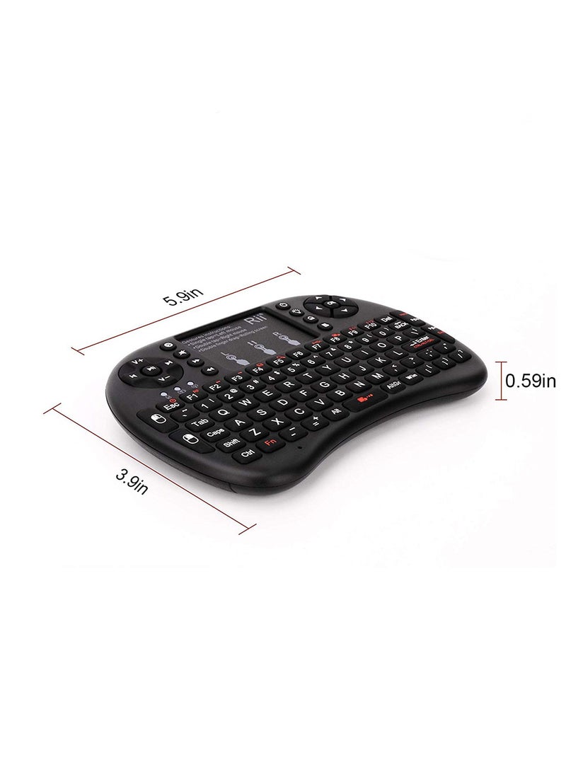 Rii I8+ Mini Wireless 2.4G Back Light Touchpad Keyboard