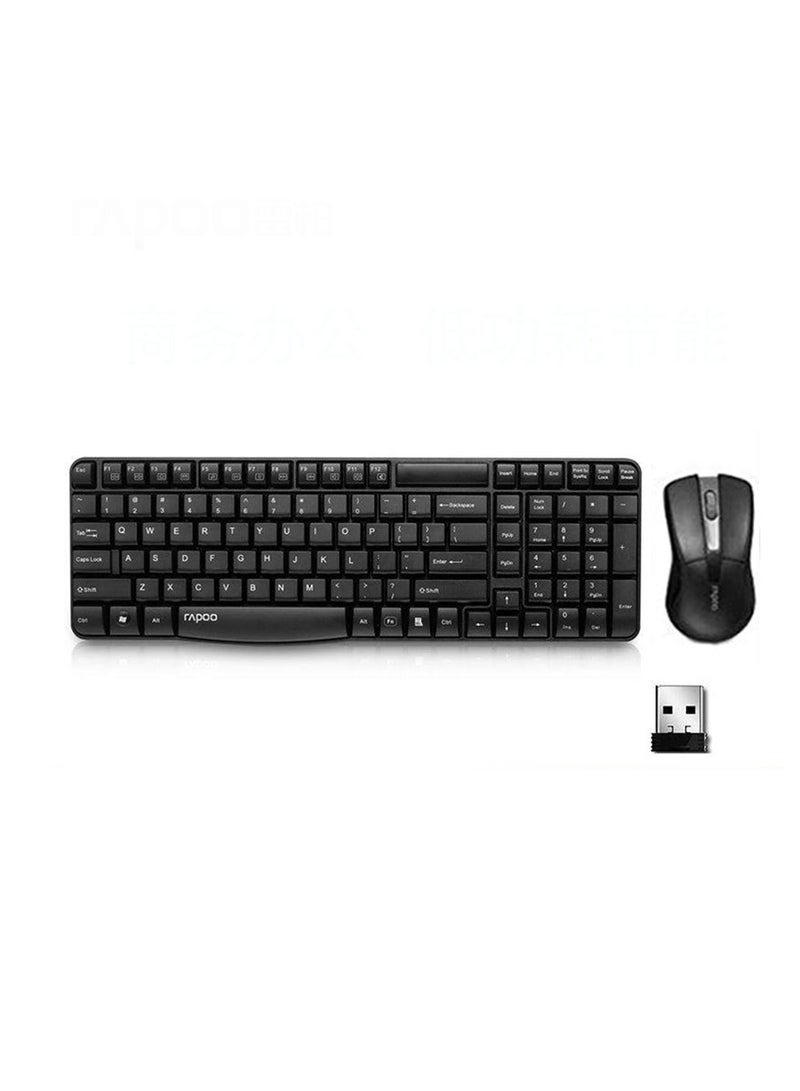 Generic - Rapoo X1800 Wireless Mouse And Keyboard Combo Black - Image 1