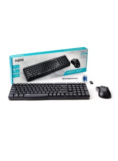 Rapoo X1800 Wireless Mouse And Keyboard Combo Black