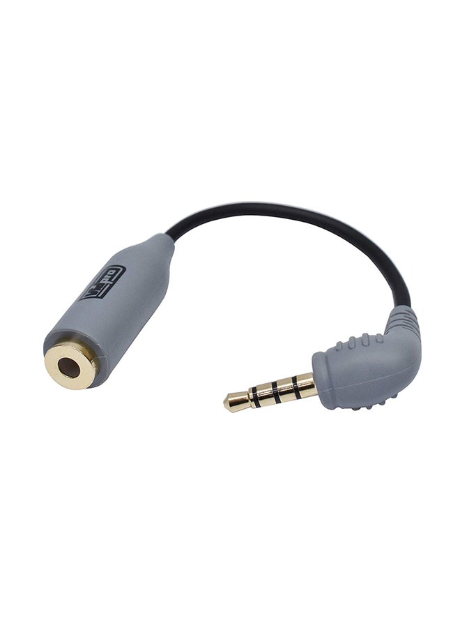 TRS to TRRS Microphone Adapter 5.5inch Grey/Black - v1563793526/N28454302A_1