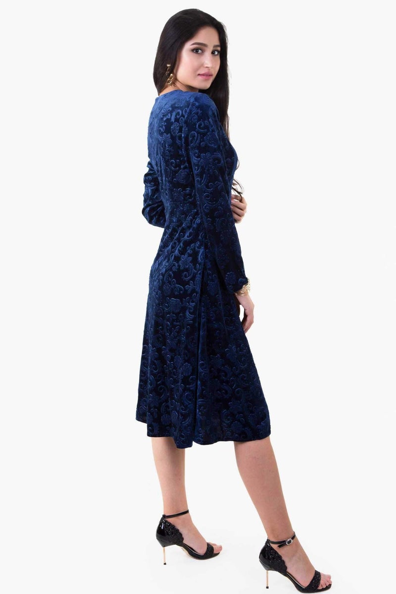 Velvet Love Dress Blue