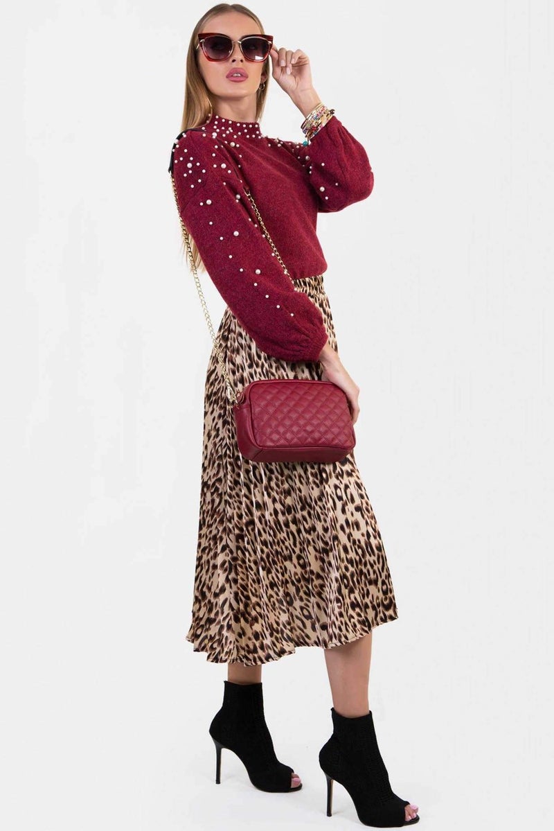 Raw Orange - Pleated Skirt Multicolour - Image 1