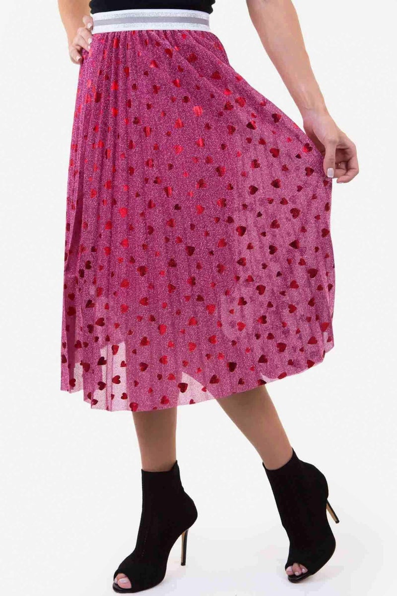 Raw Orange Tulle Heart Skirt Pink  - Image 1