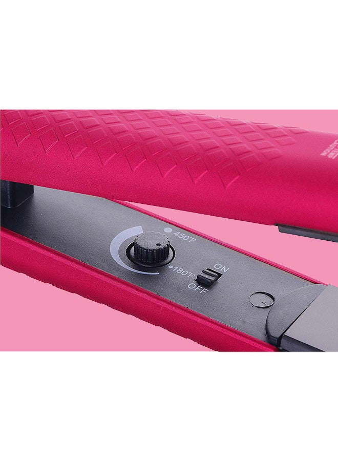 JOSE EBER Pure Ceramic Straightening Flat Iron - JE - 300 CR Pink 1.25inch  - Image 4