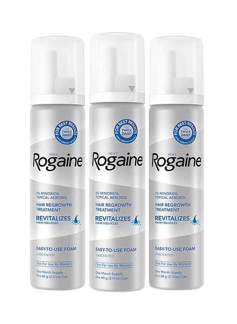 Hair Regrowth Treatment Pack Of 3 Multicolour 60grams