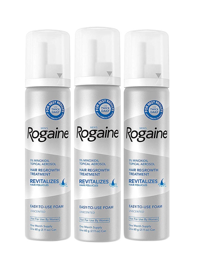 Rogaine - Hair Regrowth Treatment Pack Of 3 Multicolour 60grams - Image 1
