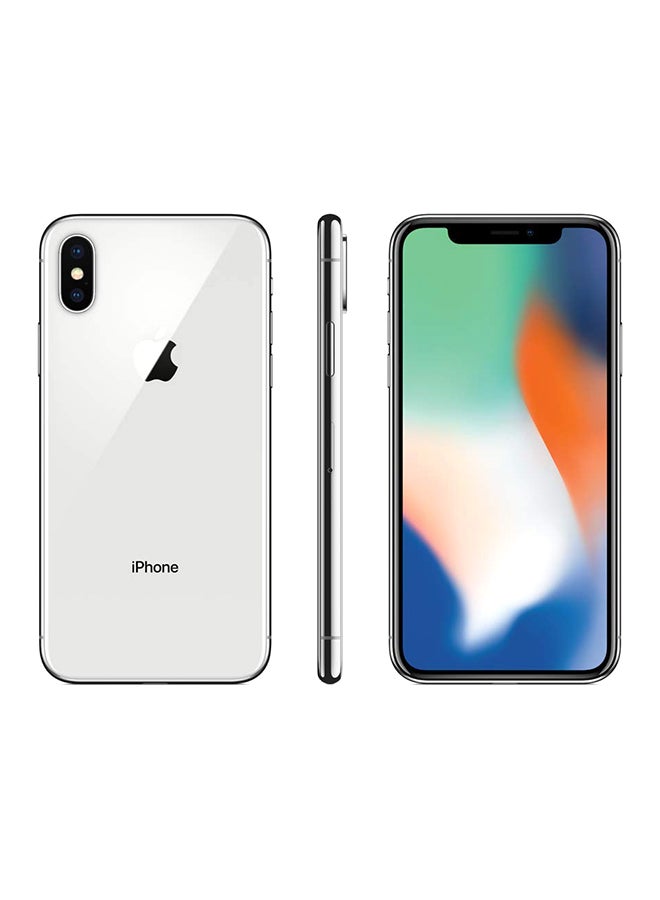 Apple - iPhone X With FaceTime Silver 64GB 4G LTE - Image 1