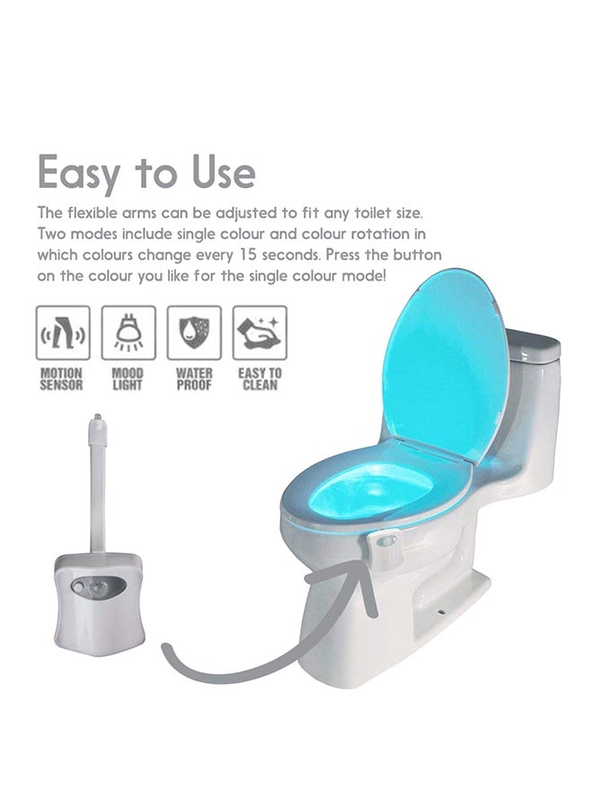 AS SEEN ON TV Motion Activated Toilet Bowl Night Light Blue 66mm  - Image 5