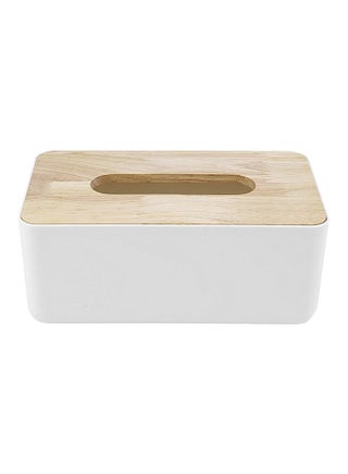 Tissue Paper Box White/Wooden 230x130x100mm - v1563796076/N15749220A_1