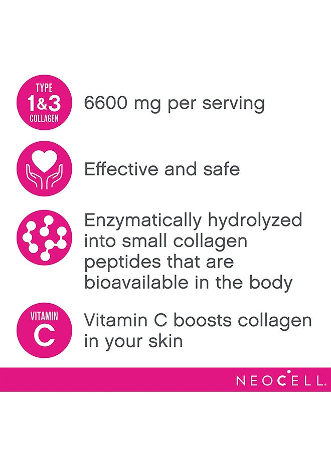 NEOCELL - Grassfed Collagen Peptides + Vitamin C 6000 MG - 250 Tablets - Image 1