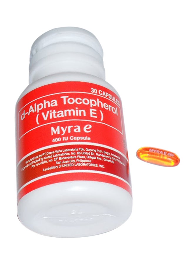 Myra Vitamin E D-Alpha Tocopherols Antioxidants - 30 Capsules - Image 3