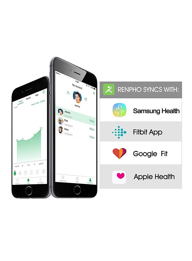 رينفو ميزان رقمي لاسلكي يعمل بخاصية البلوتوث - Image 4