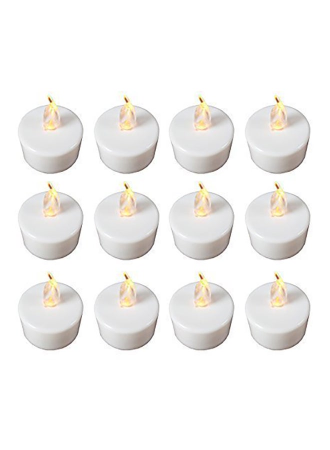 12-Piece LED Battery Operated Tea Light Set White 2.3x3.7cm - v1563796582/N27652707A_1