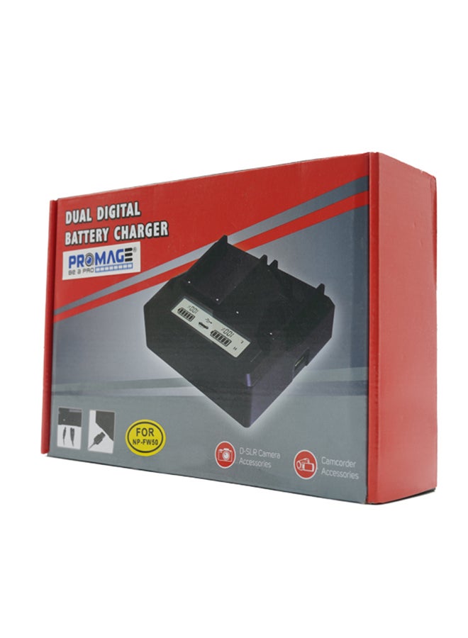 PROMAGE Dual Digital Battery Charger Pm115 For Fw50 Black - Image 4