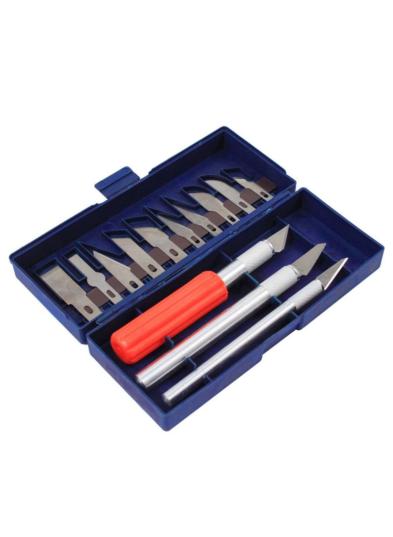 MEGA 16-Piece Hobby Knife Set Blue 1feet - Image 1