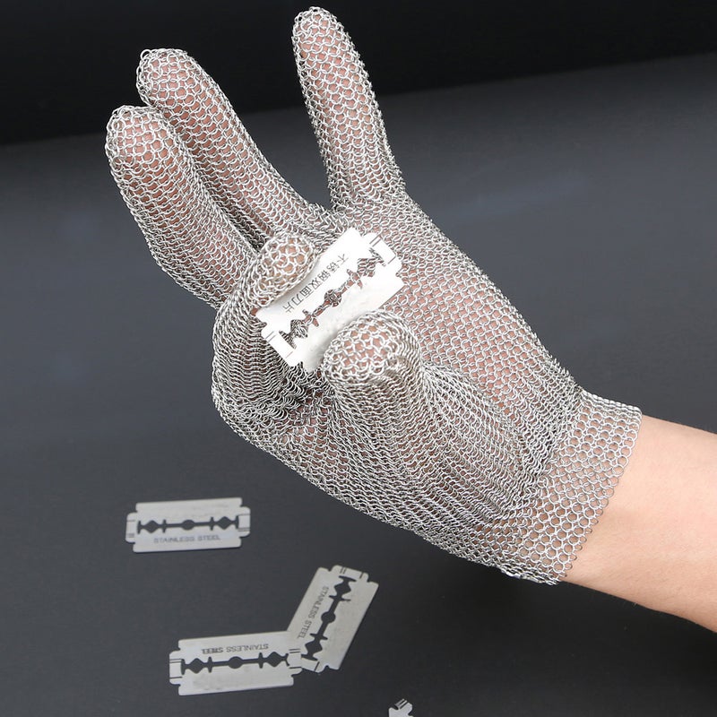 High-Quality Cut Resistant Protective Gloves Silver Syard - Image 2