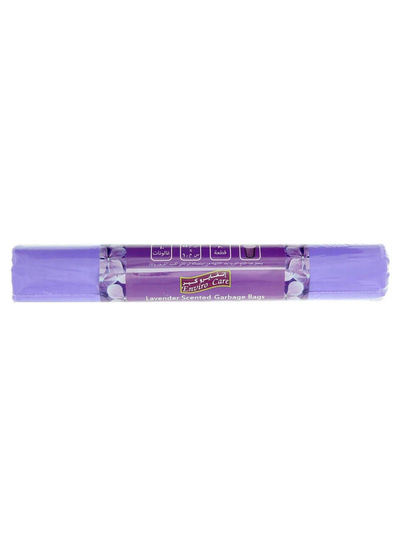 ENVIRO CARE 30-Piece Lavender Scented Garbage Bag Set Purple 0.5kg 