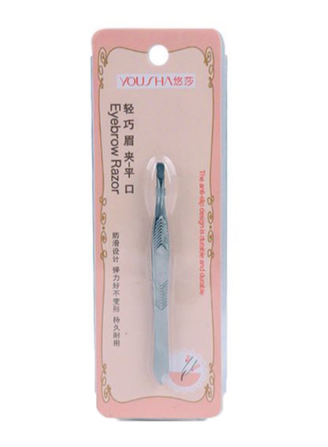 Hair Removal Eyebrow Clip Tweezer Silver