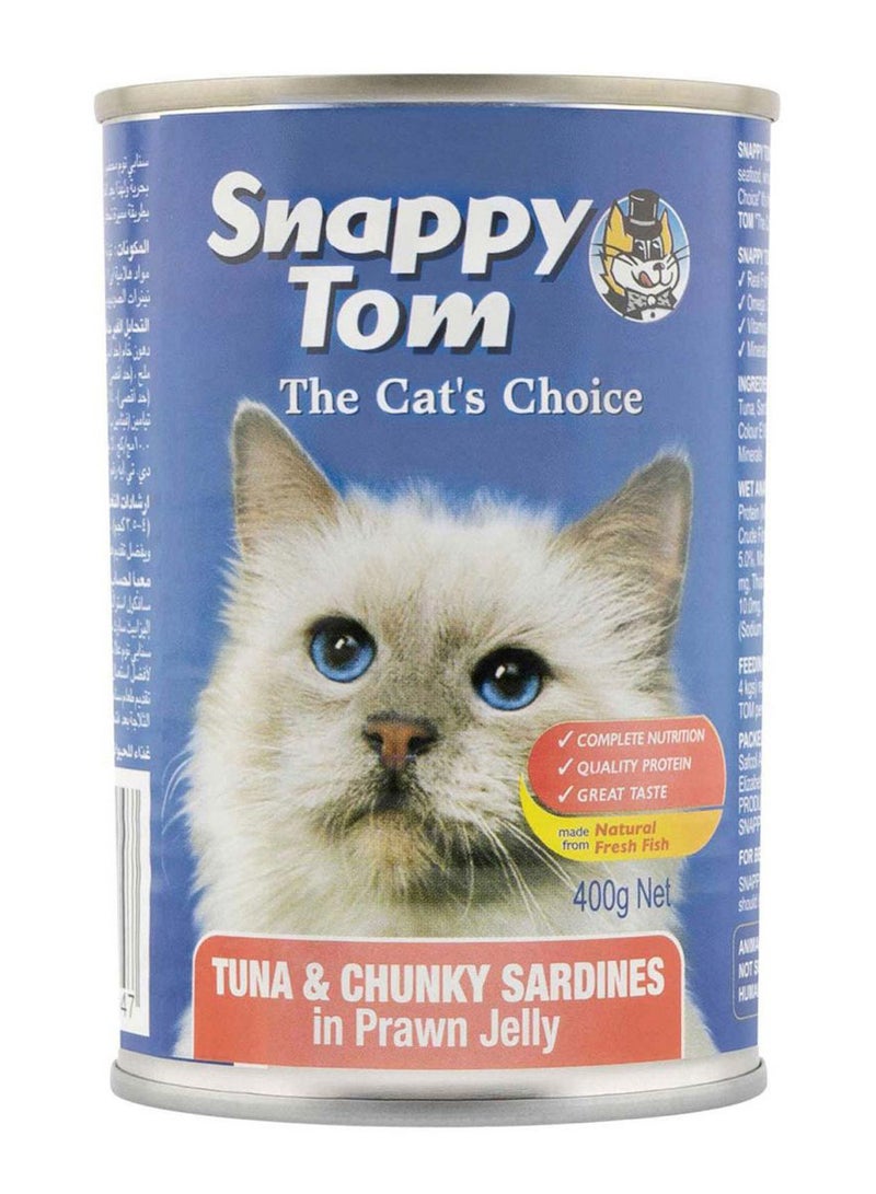 Snappy - Tuna And Chunky Sardines In Prawn Jelly 400grams - Image 1