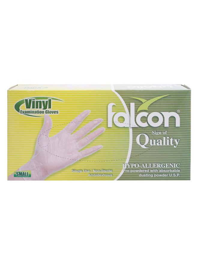 Falcon Vinyl Examination Gloves Clear Small - Image 2