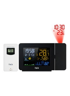 فان جو منبه لاسلكي مزود بشاشة LCD ومحطة طقس أسود/ أبيض 16.7x4x9.8سم  - Image 3