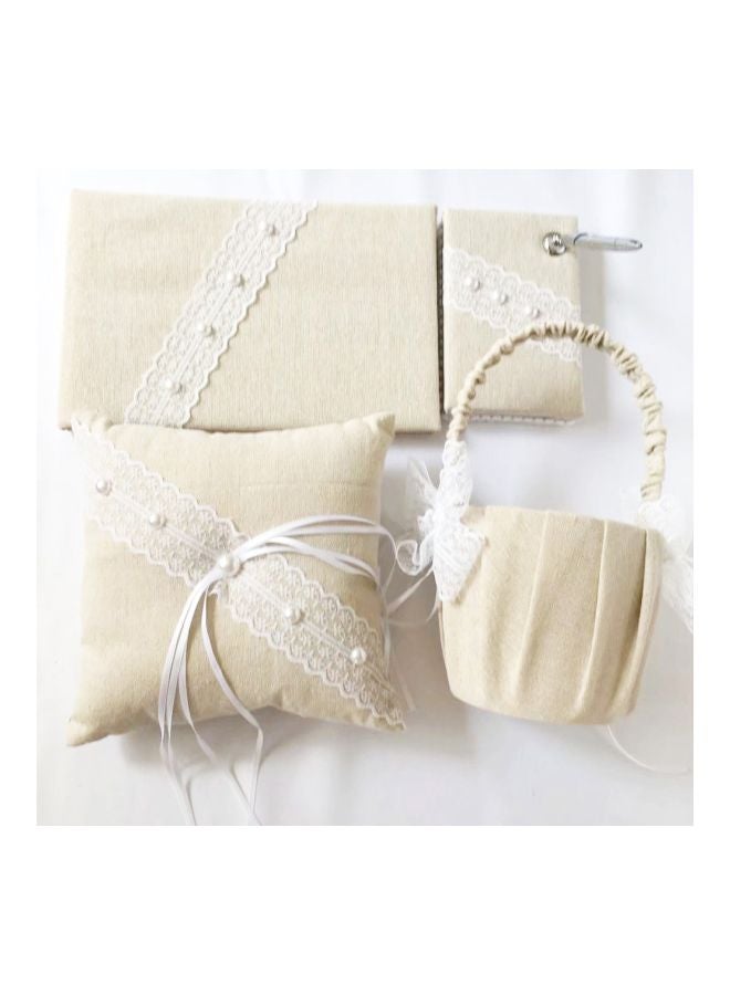 5-Piece Decorative Wedding Accessories Set Beige  - Image 1