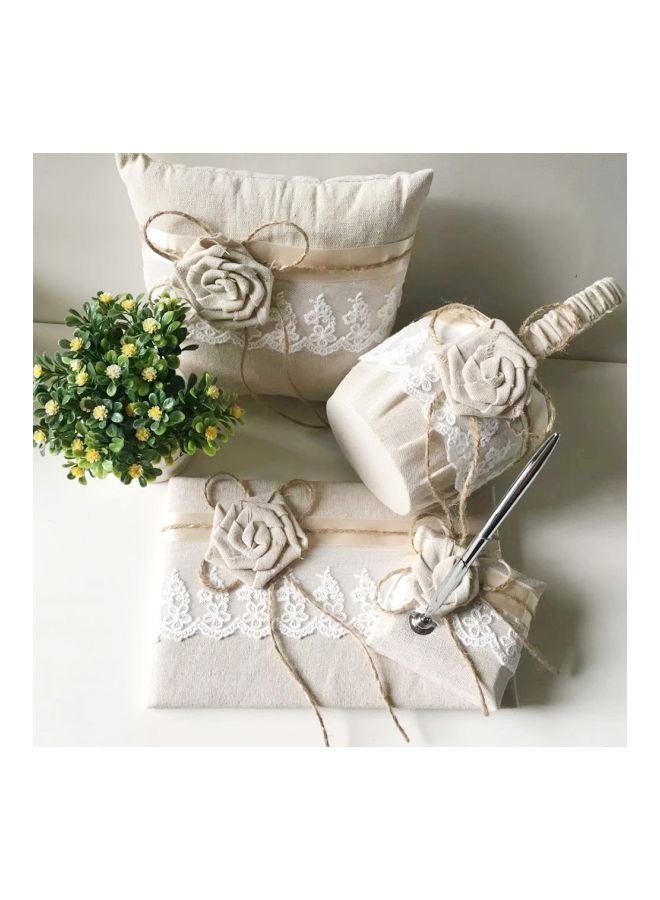 5-Piece Decorative Wedding Accessories Set Beige  - Image 1