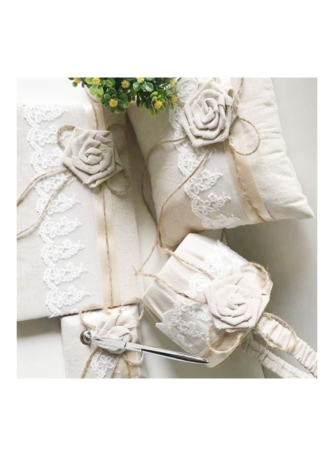 5-Piece Decorative Wedding Accessories Set Beige  - Image 3