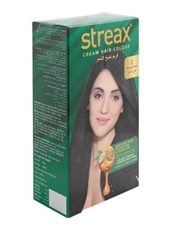 Streax Cream Hair Colour 2 Black Brown  - Image 2
