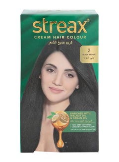 Streax Cream Hair Colour 2 Black Brown  - Image 1