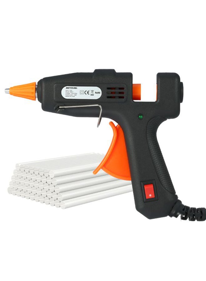 Meterk Mini Hot Melt Glue Gun With 50-Piece Glue Stick Set Black - Image 1