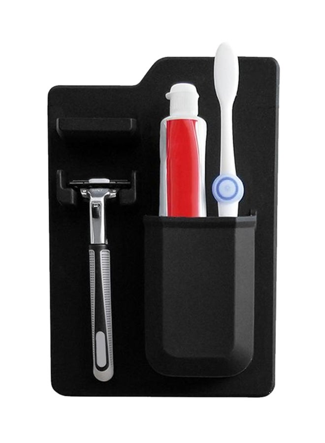 Generic Toothbrush Toothpaste Shaver Holder Black 5.7 x 8.5inch 
