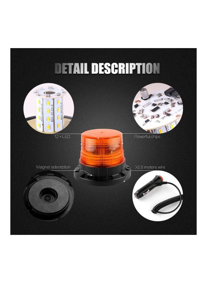 Emergency Warning Flash Beacon Light with Magnetic Base