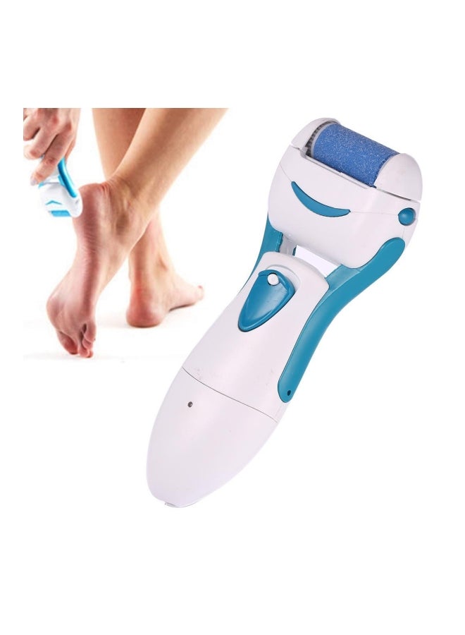 Electric Foot Callus Remover With Replaceable Grinding Head Blue/White