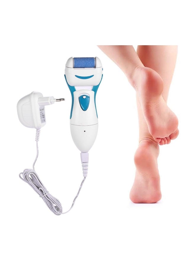 Electric Foot Callus Remover With Replaceable Grinding Head Blue/White