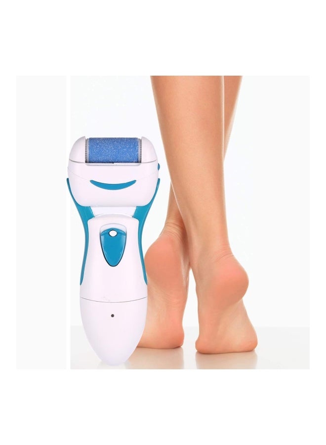 Electric Foot Callus Remover With Replaceable Grinding Head Blue/White