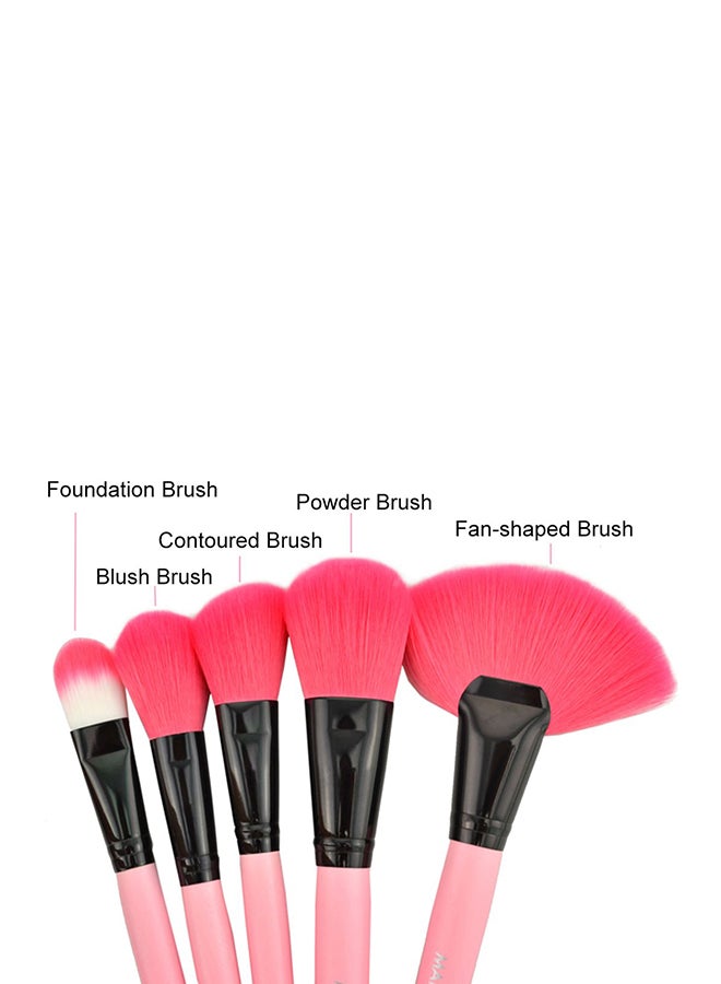 Generic Professional Makeup Brushes Pink/Black  - Image 2