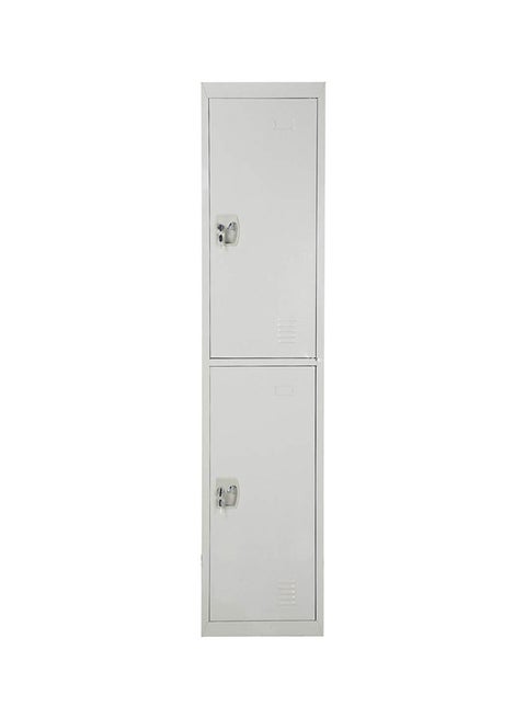 TG2 Two Door Metal Locker Grey 45x183x40cm