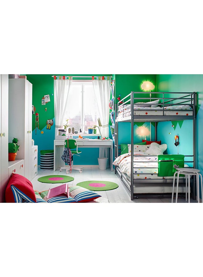 Galaxy Design Single Bunk Bed With Mattress Silver - Image 3