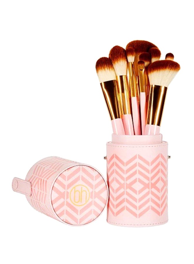 BH Cosmetics - Pink Perfection Makeup Brush Set Pink/Gold/Beige - Image 1