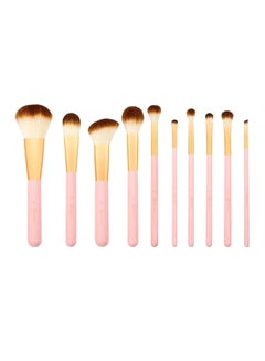 Pink Perfection Makeup Brush Set Pink/Gold/Beige